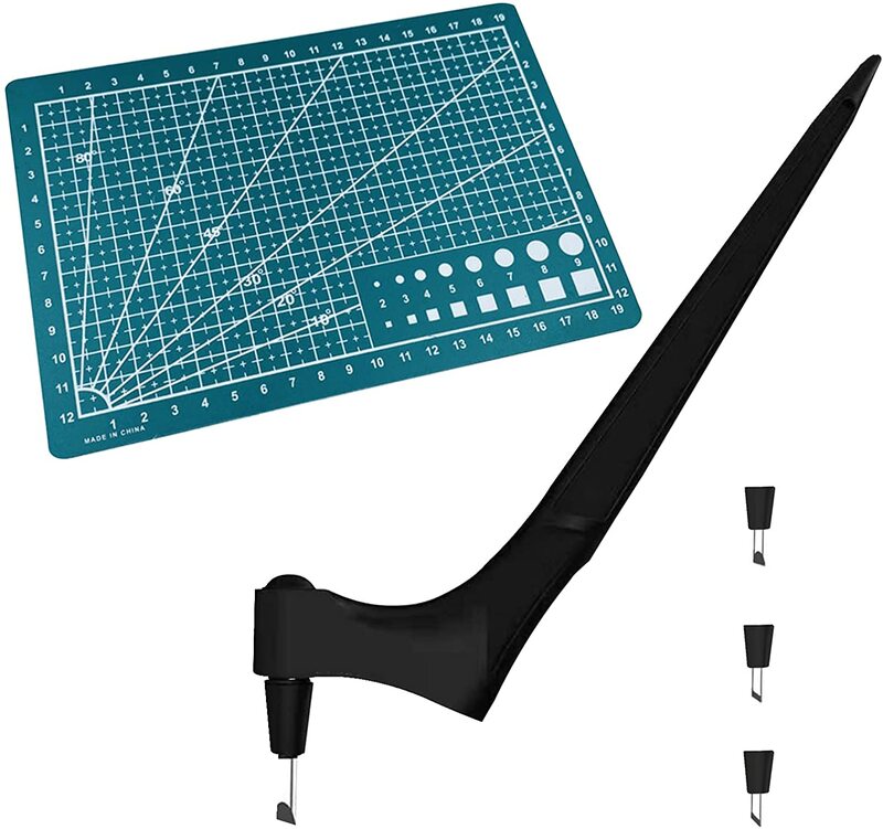 Craft Cutting Tools, 360-Degree Rotating Blade Gyro-Cut Craft Cutting Tool with Three Cutter Heads, Pen Blade Craft