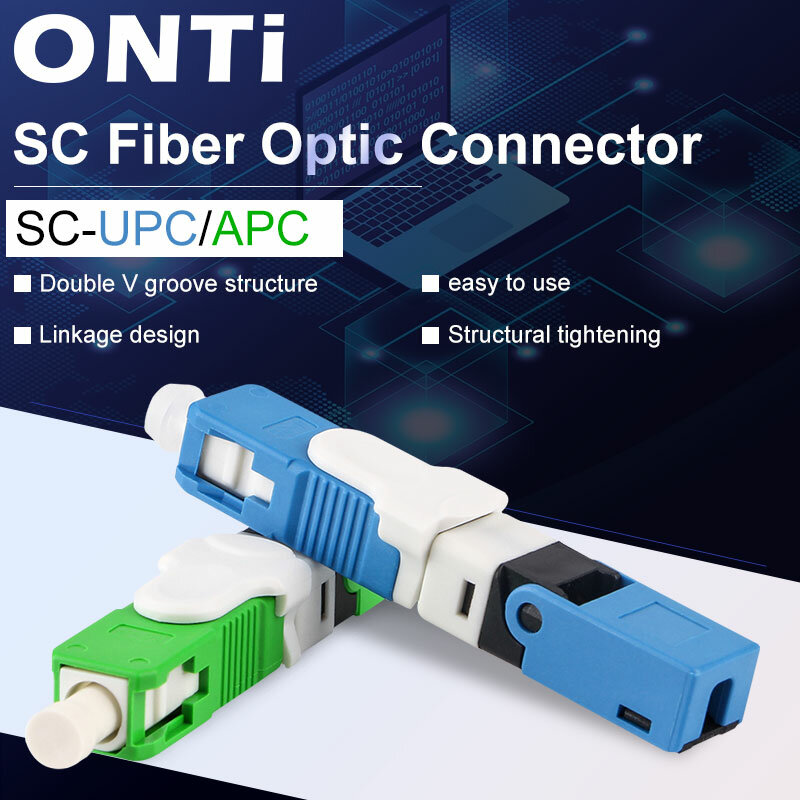 ONTi 무료 배송 FTTH ESC250D SC APC 및 SC UPC 단일 모드 광섬유 퀵 커넥터 FTTH SM 광섬유 고속 커넥터