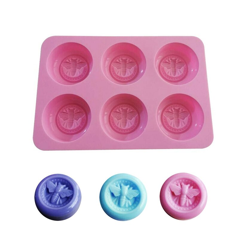 Flower Shaped Silicone DIY Handmade Soap Candle Cake Mold Supplies 6 Hole Crafts Handmade Soap Mold fast sent wholesale