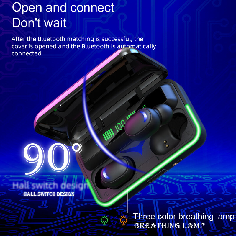 SELFLY E10 TWS Bluetooth 5,0 Kopfhörer 2200mAh Lade Box für lade telefon Drahtlose Kopfhörer spiele Ohrhörer sport Headsets