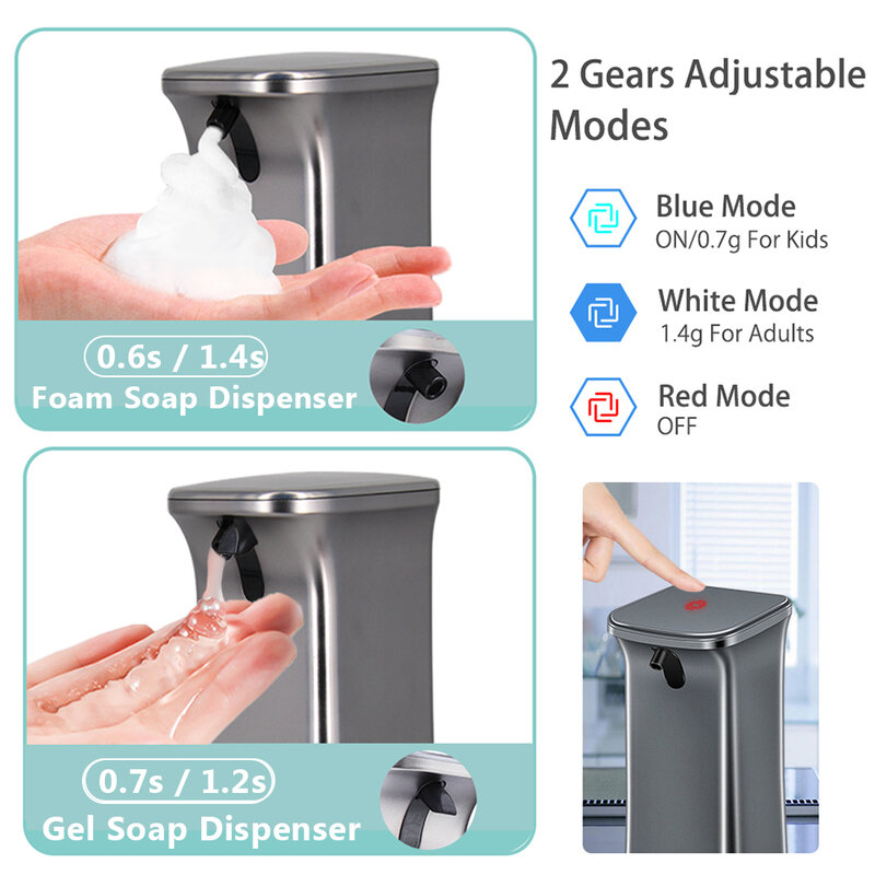 Máquina de lavar as mãos com sensor infravermelho., despensador de espuma em gel para lavar as mãos, à prova d'água, com spray e álcool.