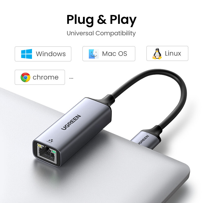 UGREEN adattatore Ethernet USB scheda di rete USB 3.0 a USB RJ45 Lan per PC Windows 10 Xiaomi Mi Box 3/S nintendo Switch Ethernet USB