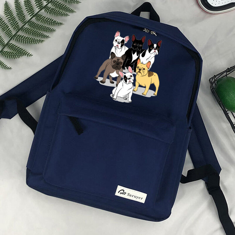 Cane Bulldog francese bolsas zaino designer school laptop travel sac a dos borse da donna girl femenina backpack
