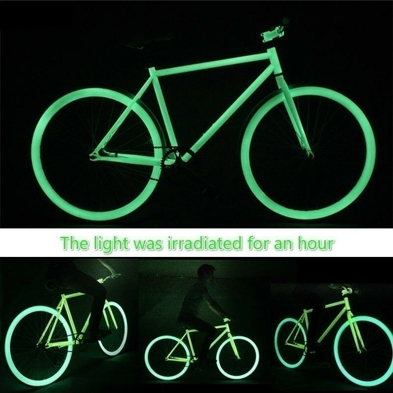 3เมตรเทปส่องสว่างเรืองแสงใน Dark เวทีความปลอดภัยเทปตกแต่งเทปเตือนจักรยานอุปกรณ์เสริม