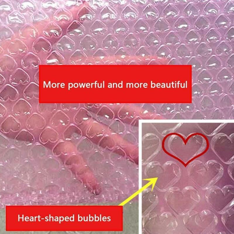 10Pcs Heart-Shaped Bubble กระเป๋า Inflatable Foam Wrap 10*10ซม.ตกแต่ง (3.94*3.94 ') สำหรับบรรจุของขวัญวัสดุ N1Q0