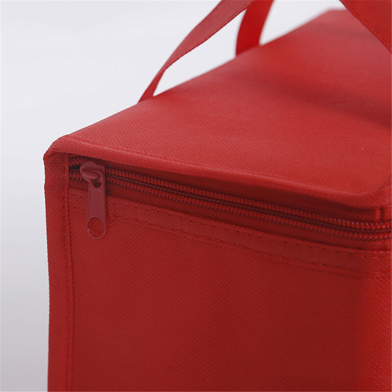 1Pc S/L Portable Lunch Cooler Bag Folding Insulation Picnic Ice Pack Food Thermal Bag Zipper Insulated Bags Food Delivery Bag