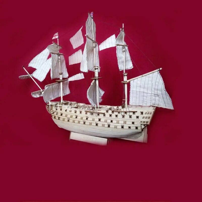 Kuulee Diy Hout Gemonteerd Overwinning Koninklijke Marine Schip Zeilboot Modeling Toy Decoratie