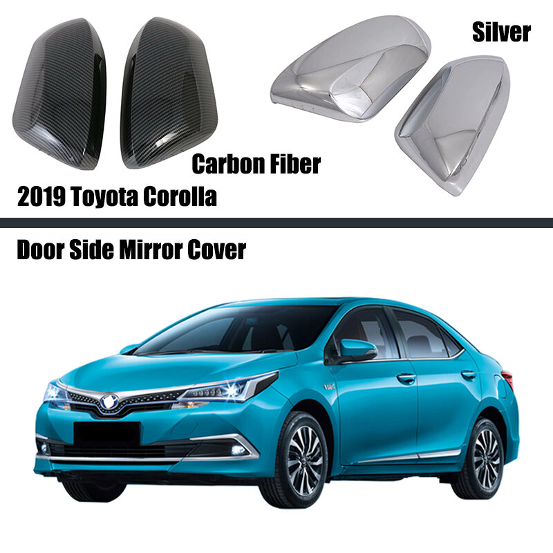 Couvercle de rétroviseur pour Toyota Corolla 2019 2020 2021, couvercle de rétroviseur latéral de porte, cadre de superposition, panneau chromé, accessoires de style