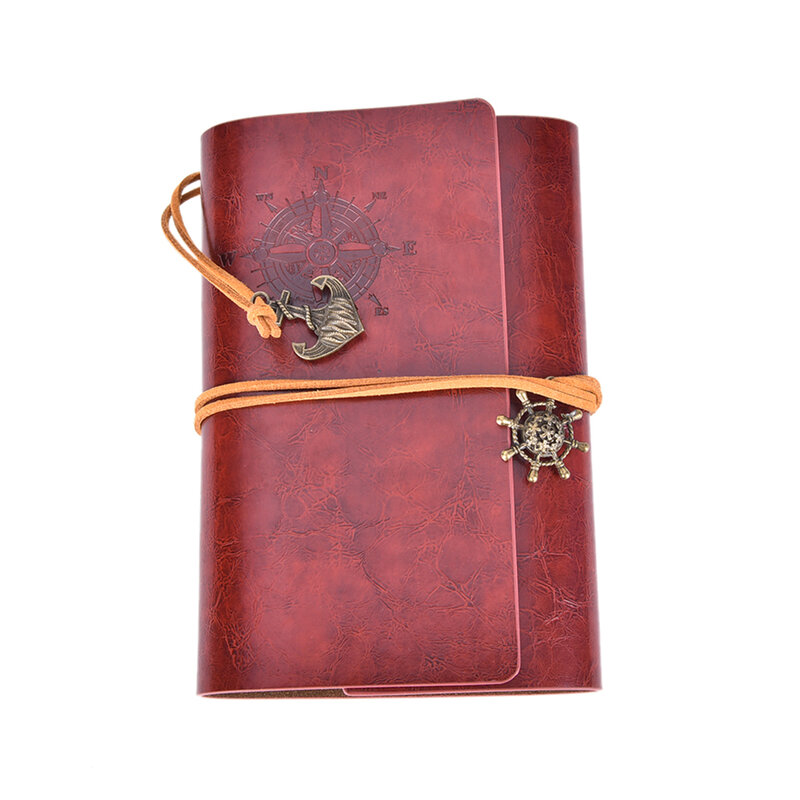 Novo substituível viajante bloco de notas livro capa de couro em branco caderno diário diário caderno livro do pirata do vintage nota livro