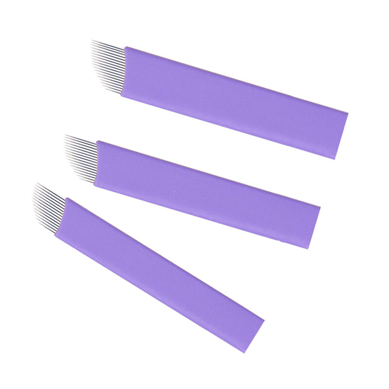 使い捨ての滅菌済み紫色の刃,100mm,偽の眉毛,タトゥー,3D,0.19ユニットピース/ロットバッチ