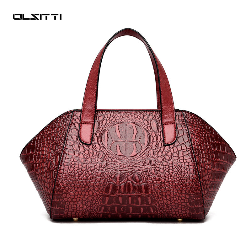 OLSITTI – Sac à Main en cuir motif Crocodile pour femmes, Sac à bandoulière de luxe, bonne qualité, 2021