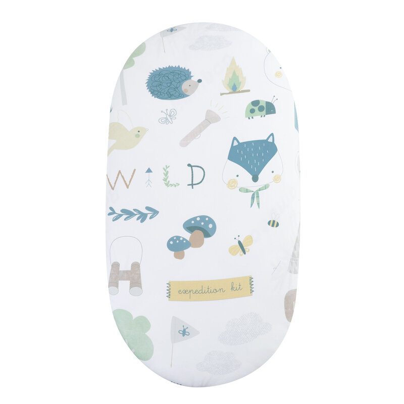 Baby Mand Vel Afdrukken Mini Cradle Beddengoed Protector Wieg Zorg Aankleedkussen Matras Verwijderbare Cover
