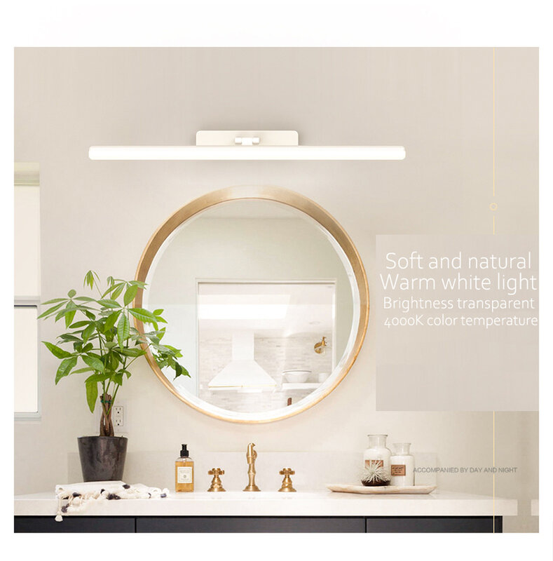 Современный светильник для ванной Panasonic, светодиодный передний зеркальный светильник, макияж, настенный светильник, туалетный светильник, ...
