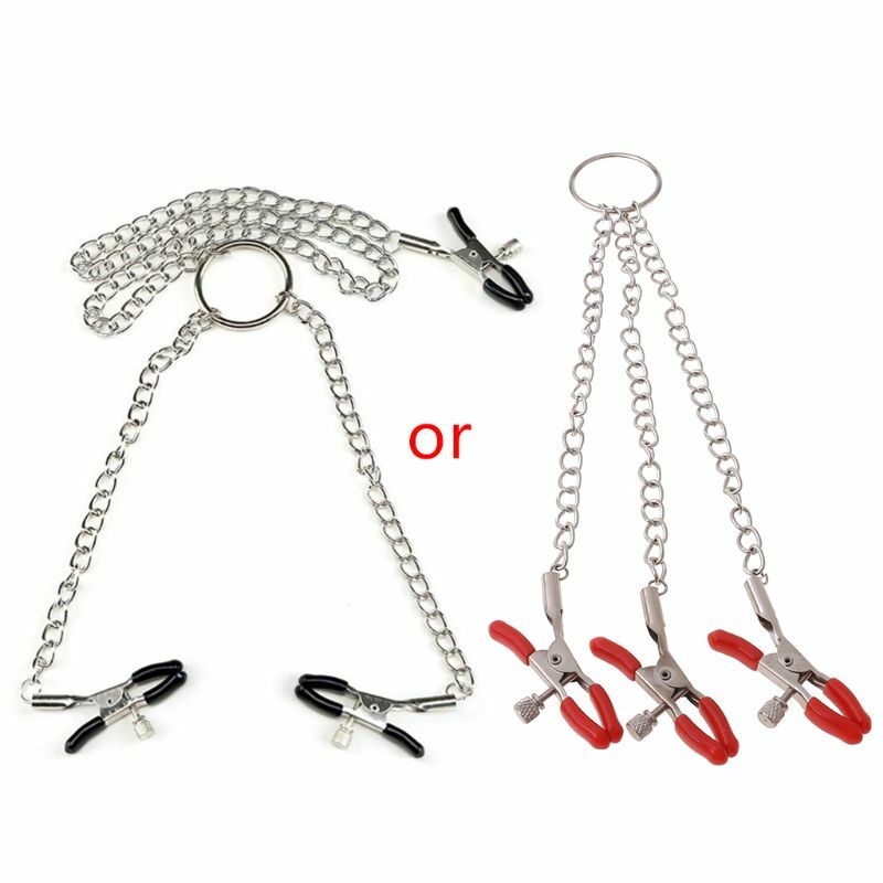 1 PC Metal Adult Sexy Nipple Breast Clip Chain Clamps Necklace Sex Toys for Women Couple