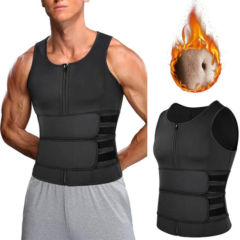 Корректор фигуры мужской, жилет, пояс для талии, тренировочная рубашка, корсет, утягивающее белье для фитнеса, сжигание жира