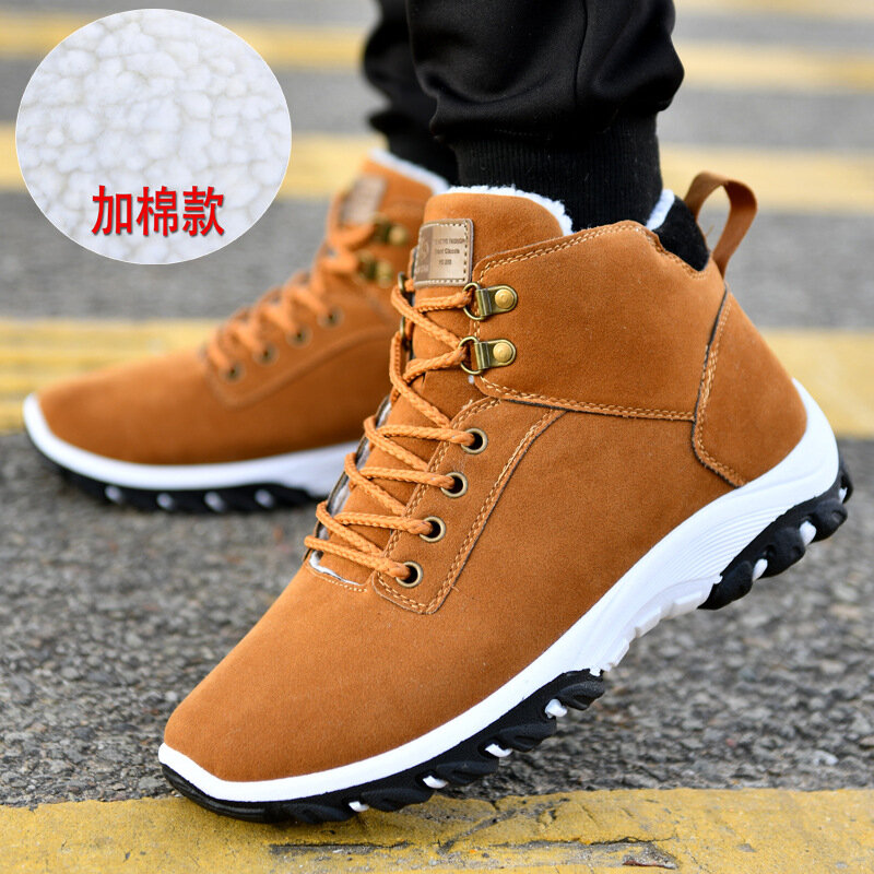 Men Basic Boots Shoes Men 2020 Spring Winter Fashion Casual Boots Men Brand Ankle Botas New leather Classic Lace-up Men Boots