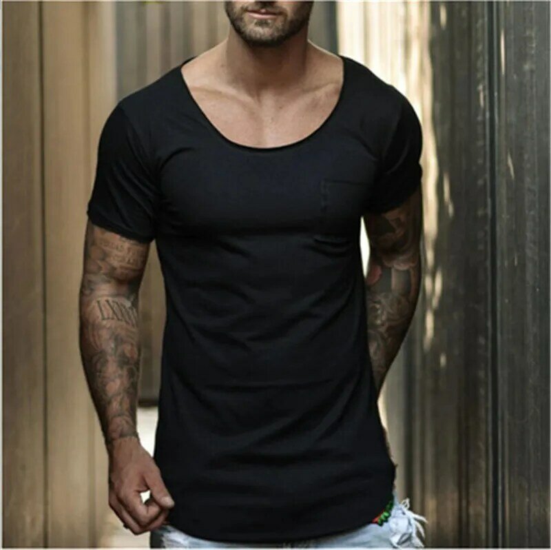 Camiseta masculina de manga curta, camiseta casual solta de verão 2021 para homens