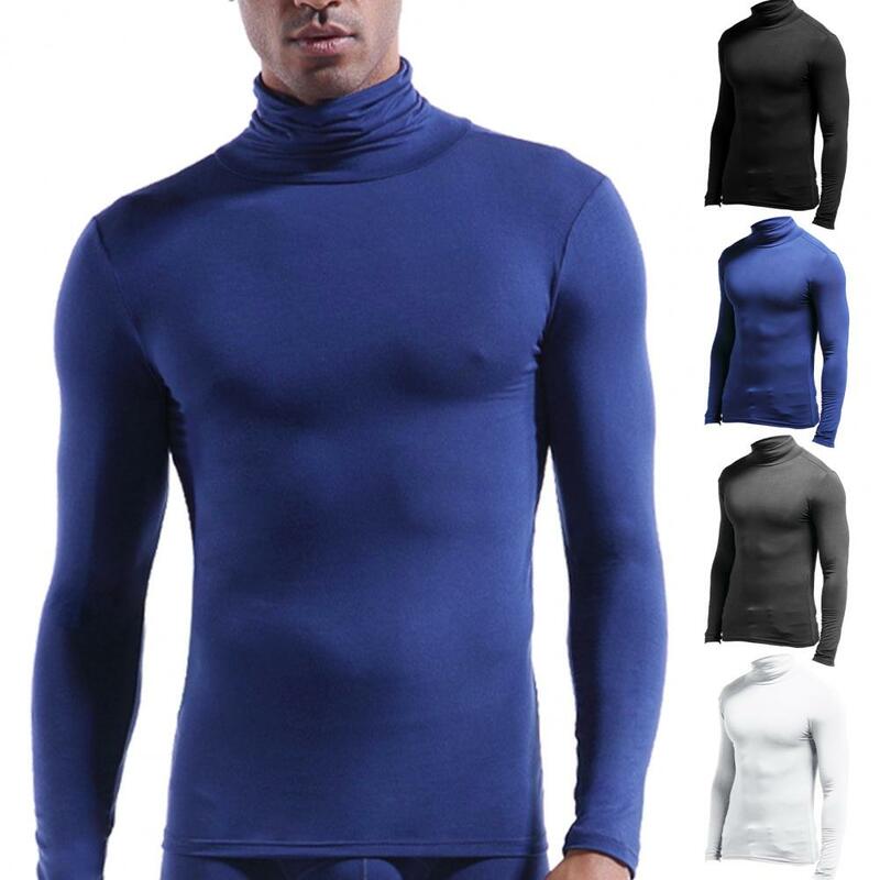 Camisa Base para hombre, Jersey ajustado de alta elasticidad, combina con todo, camisa de invierno, elegante
