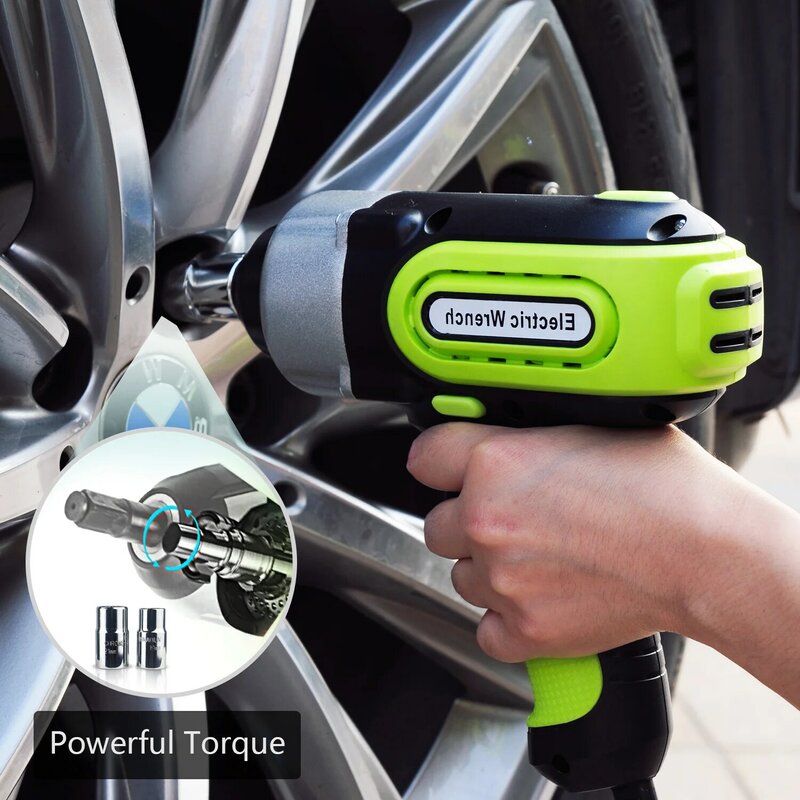Portable DC12V 420Nm Electric Wrench Auto Use Impact Wrench Car Tire Repair Tool 80W Household Wrrench for Changing Tire