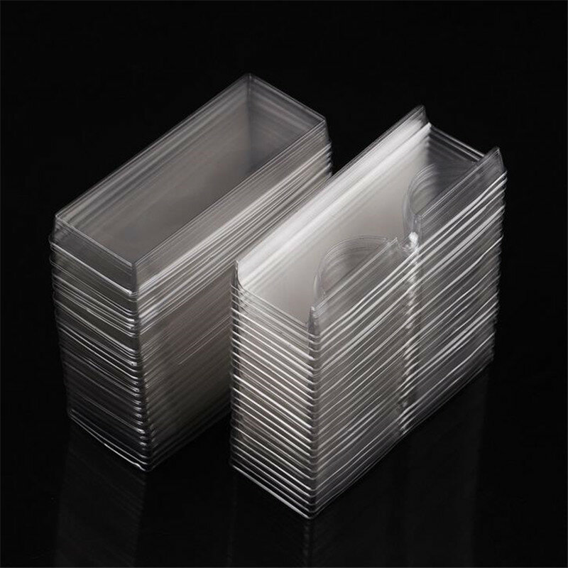 100 Stks/set Plastic Roze Beige Transparante Wimpers Case Lot Wimpers Case Opslag Verpakking Doos Make Up Case 40 #41