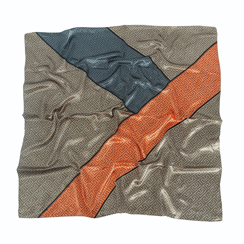 Женский шёлковый шарф, 90x90 см, квадратный