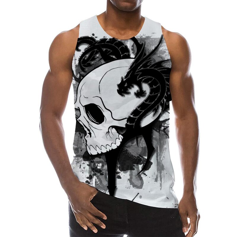 Skeleton Beauty Rock-camiseta en 3D para hombre  Camiseta con estamp.. 