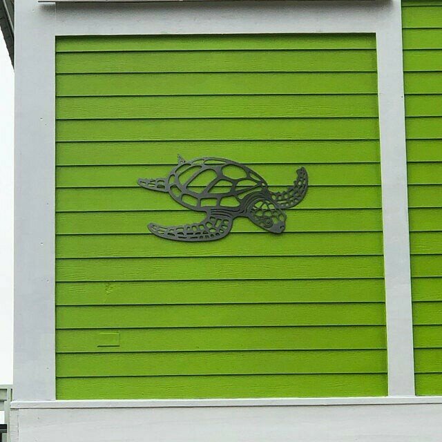 Enfeite de metal para tema de tartaruga e mar, decoração artística para parede, para sala de estar, casa, decoração de jardim