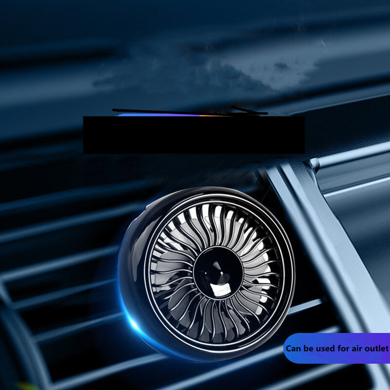 Ventilador de coche, accesorios de Interior de coche, USB redondo de 360 grados, accesorios de refrigeración, ventilador oscilante, tablero de ventilación de verano
