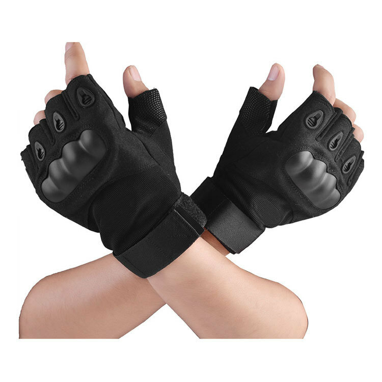 Freien Taktische Sport Reiten Halb-Finger Tragen-Beständig Nicht-Slip Schutz Handschuhe