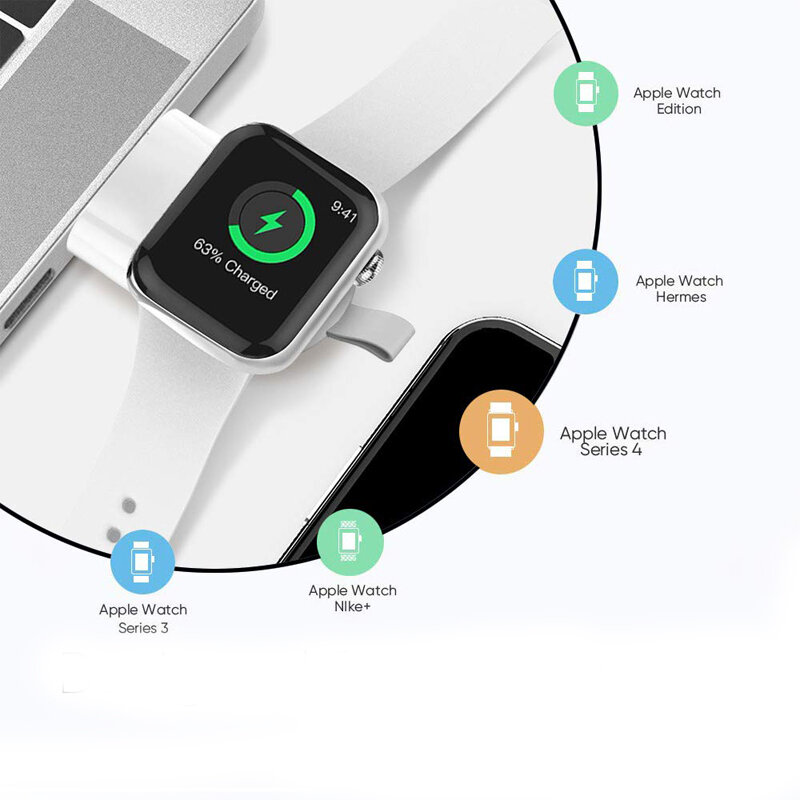 Carregador sem fio magnético para apple watch 6/se/5/4/3/2/1 iwatch 44mm 40mm 42mm 38mm estação doca de carregamento portátil acessórios