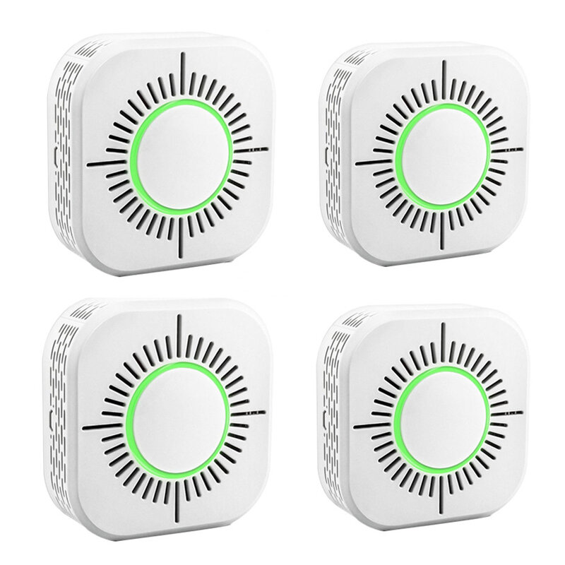 Detector de humo inteligente inalámbrico, alarma de seguridad contra incendios de 433MHz, Sensor de alarma de protección para WIFI, sistema de alarma de seguridad para el hogar