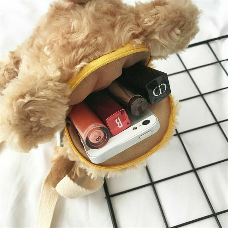 귀여운 곰 어린이 크로스 바디 핸드폰 숄더백 파우치, 지갑, 메신저 동물 숄더백, 선물