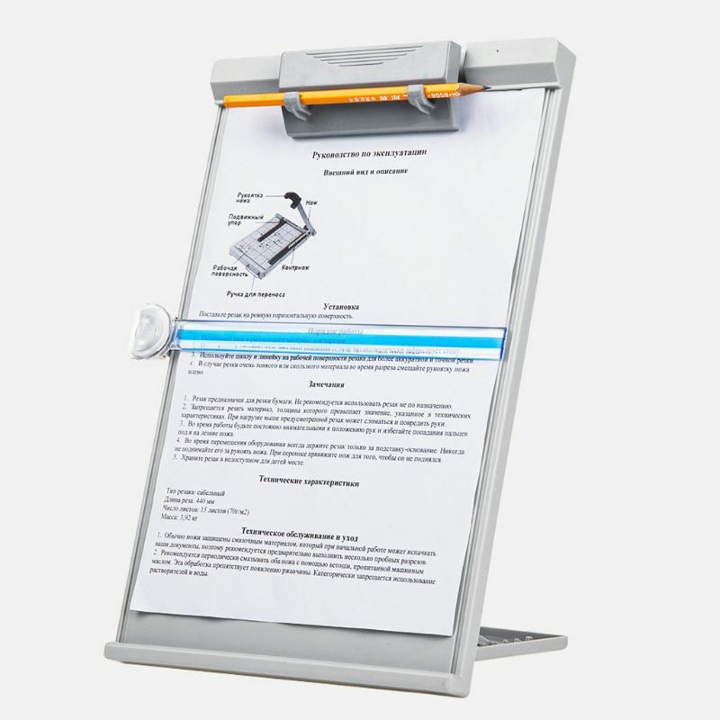 Soporte de plástico ajustable para documentos de ordenador, estante para libros, marco de lectura y escritura