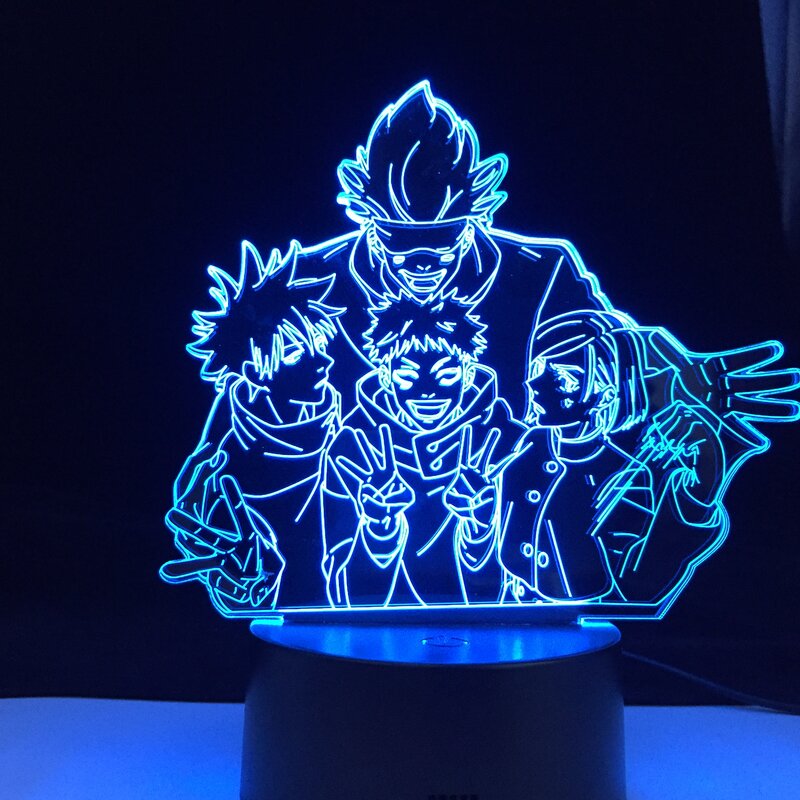 3d Anime Đèn Satoru Gojo Đội Đèn Cửu Âm Chân Kinh Kaisen Đèn Ngủ Led Cho Món Quà Sinh Nhật Cửu Âm Chân Kinh Kaisen Nhóm Satoru Gojo đèn