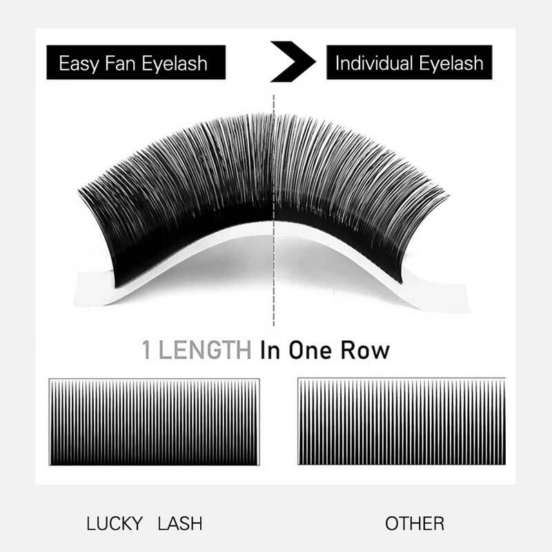 C/CC/D/DD Curl Easy Fanning Volume Mega Eyelashes Extension Auto Flowering Rapid blooming fans lashes Fast Delivery