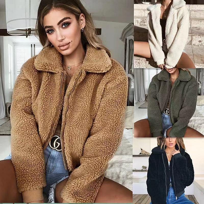 가을, 겨울 따뜻한 탑 여성 의류 2021 여성 카디건 양털 재킷 재킷 패션 모든 일치 의류