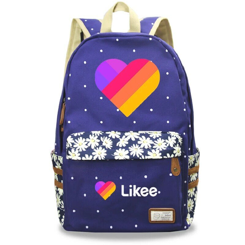 LIKEE LIVE 남성용 여성용 새 패션 백팩 LIKEE Printed Ruckpack Boys 소녀 및 청소년 선물 Back to School Travel Bag