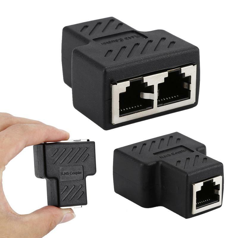 Lan Ethernet Kabel Adapter 1 Tot 2 Way Lan RJ45 Extender Splitter Voor Internet Kabel Verbinding 1 Ingang 2 Uitgang hight Kwaliteit