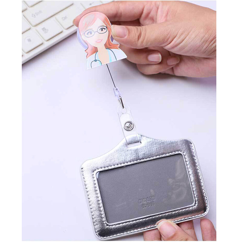 2021 New Fashion Cute Retractable Nurse Badge Reel Clip Badge Holder Doctor Id Card Holder High Quality Wholesale In Stock