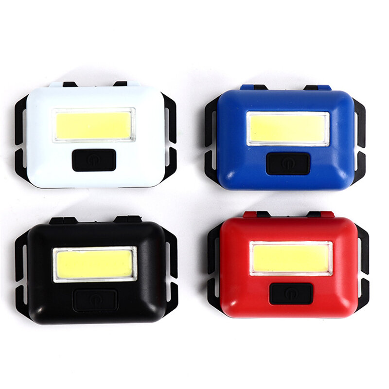 Mini lampe frontale étanche à LED COB, alimentée par 3 Modes d'éclairage, idéale pour la pêche ou le Camping