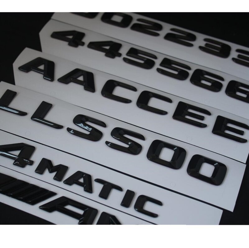 الأسود الجذع رسائل شارة شعار لمرسيدس بنز E43 E63 E55 AMG E320 E350 E300 E200 E400 E500 E250 E550 E420 4 ماتيتش