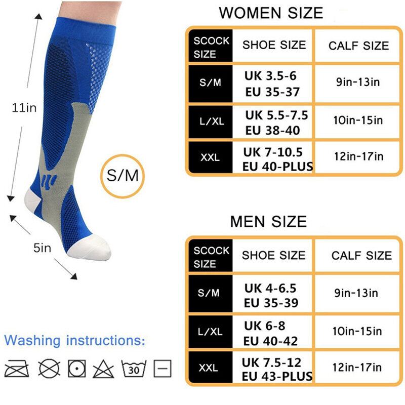 Compressie Sokken Nylon Medische Verpleging Kousen Gespecialiseerd Outdoor Fietsen Snel Droog Ademend Volwassen Sport Sokken