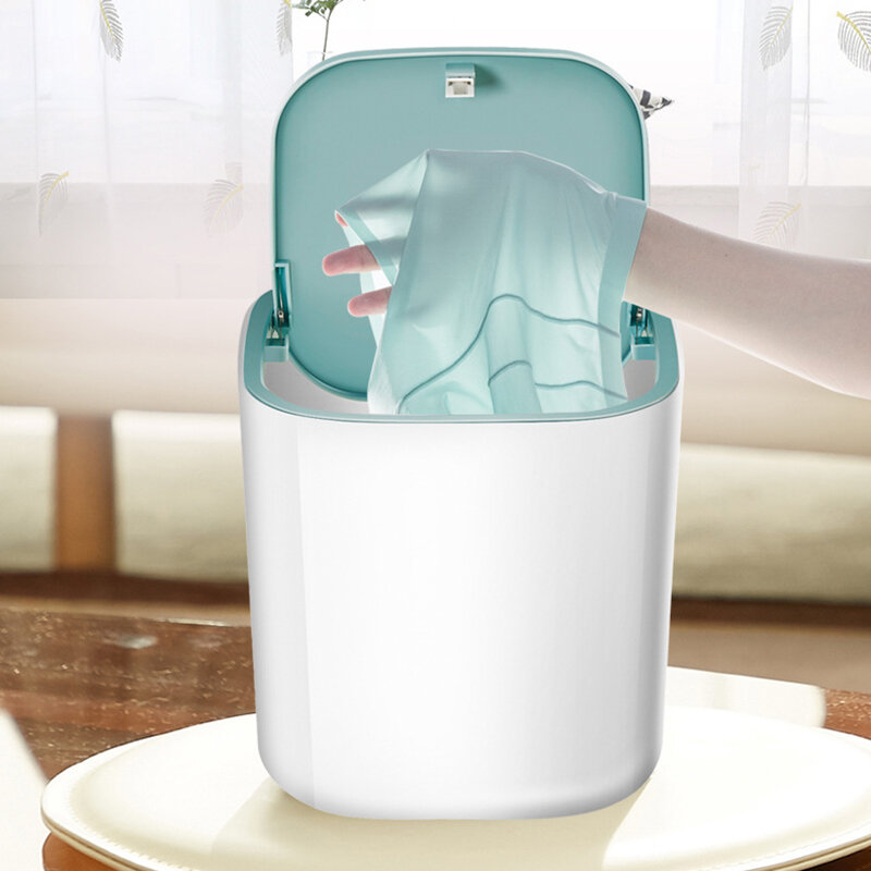 Máquina de lavado ultrasónica Turbo, herramienta de limpieza eléctrica automática para dormitorios de viaje, lavadora USB azul + blanco