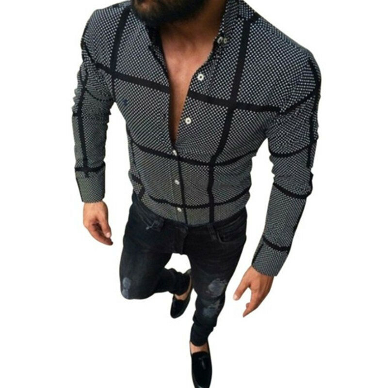 2021 nova camisa xadrez masculina manga longa primavera verão camisas de praia inteligente casual moda roupas masculinas S-XXXL