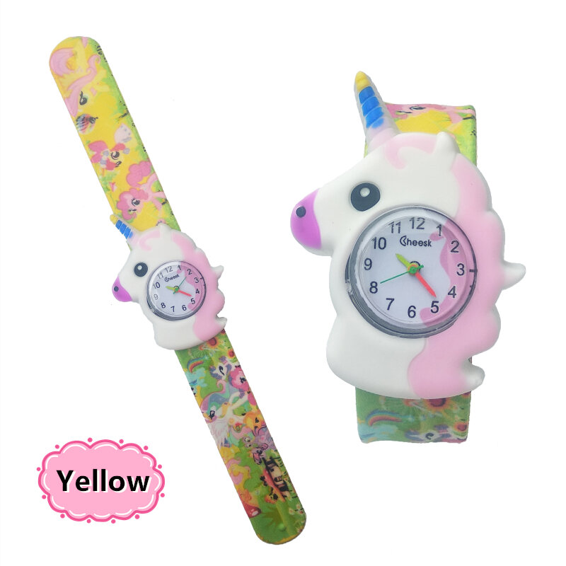 새로운 유니콘 디자인 어린이 만화 패션 시계, 석영 어린이 젤리 소년 소녀 학생 2-12 세 어린이를 위한 손목 시계
