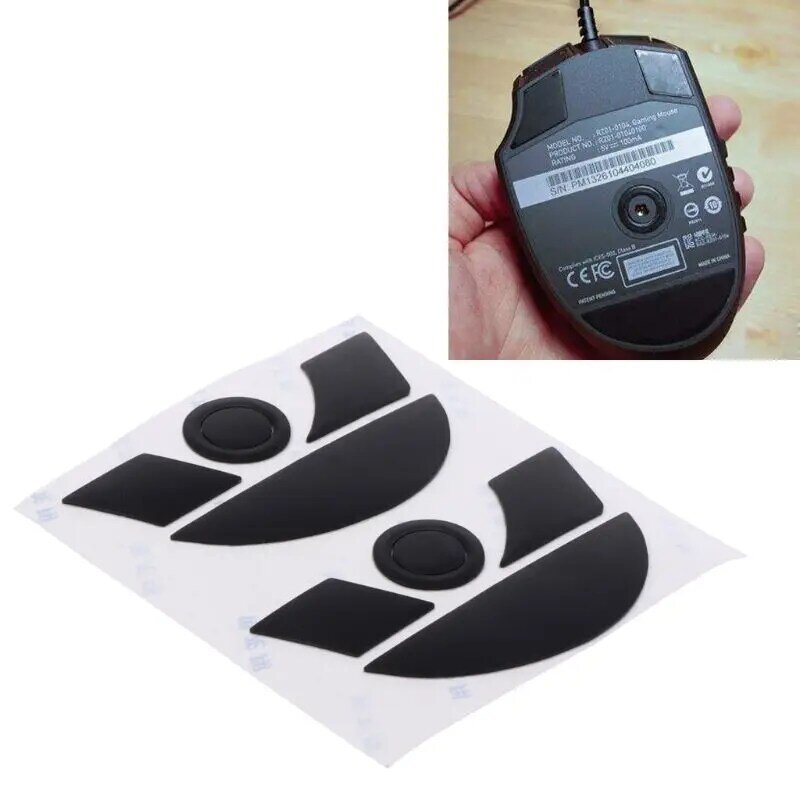 2 conjuntos de adesivos para mouse e skates 0.6mm, mouse pad para razer, naga 2014