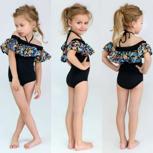2 Buah Anak Bayi Gadis Bunga Ruffle Pakaian Renang Bikini Tankini Baju Renang Terusan Biquini
