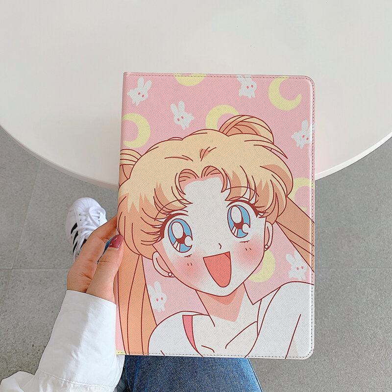 Cartoon Leuke Sailor Moon Zachte Beschermhoes Voor Ipad Air 1 2 3 Mini 4 5 Pro 2017 2018 2019 2020 Cover