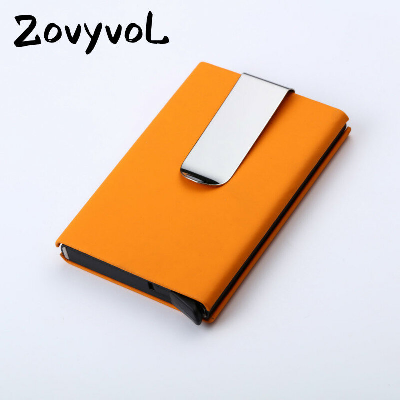 Zovyvol-porta-cartões automático, 2021, homens, mulheres, cartões de visita, pacote com cartões de crédito, identificação com alumínio