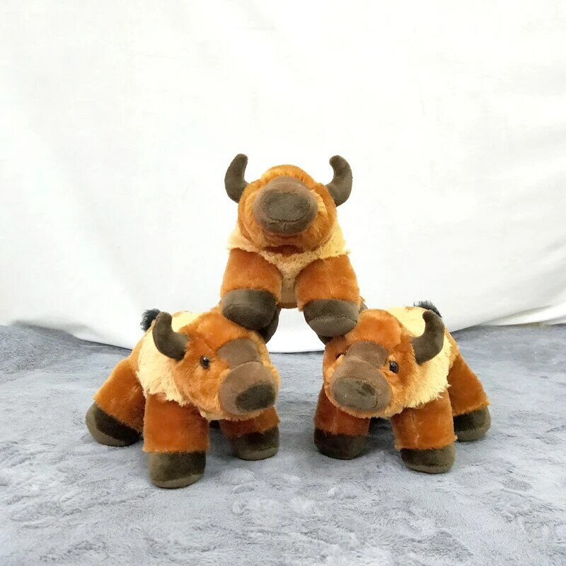 Rinoceronte de peluche suave de imitación para decoración de coche, juguete de animales salvajes de 25cm, 1 pieza